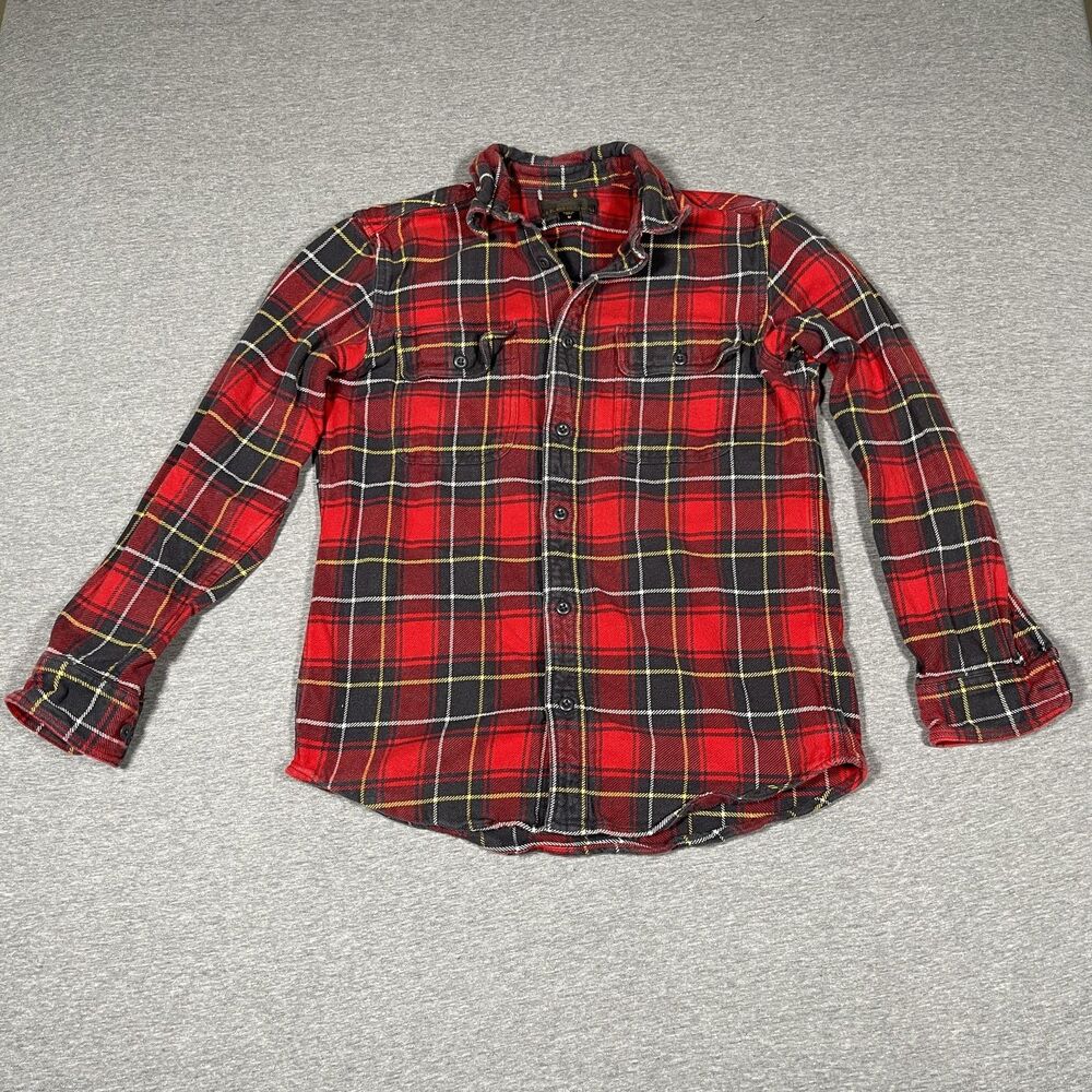 Filson Garment Button-Up Shirt Mens M Red Plaid Flannel Long Sleeve Casual